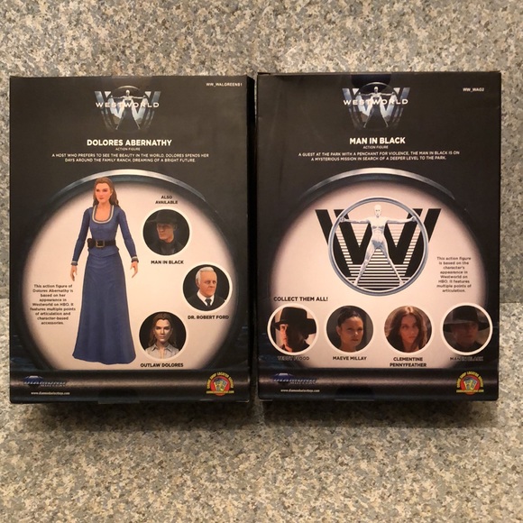 WESTWORLD action figures—Delores Abernathy and Man in Black!! Collectible!! NEW - Picture 4 of 4